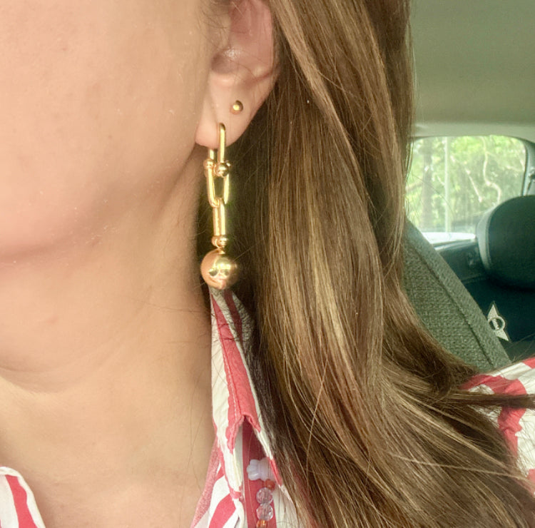 S.L.A. Kendall ball earrings