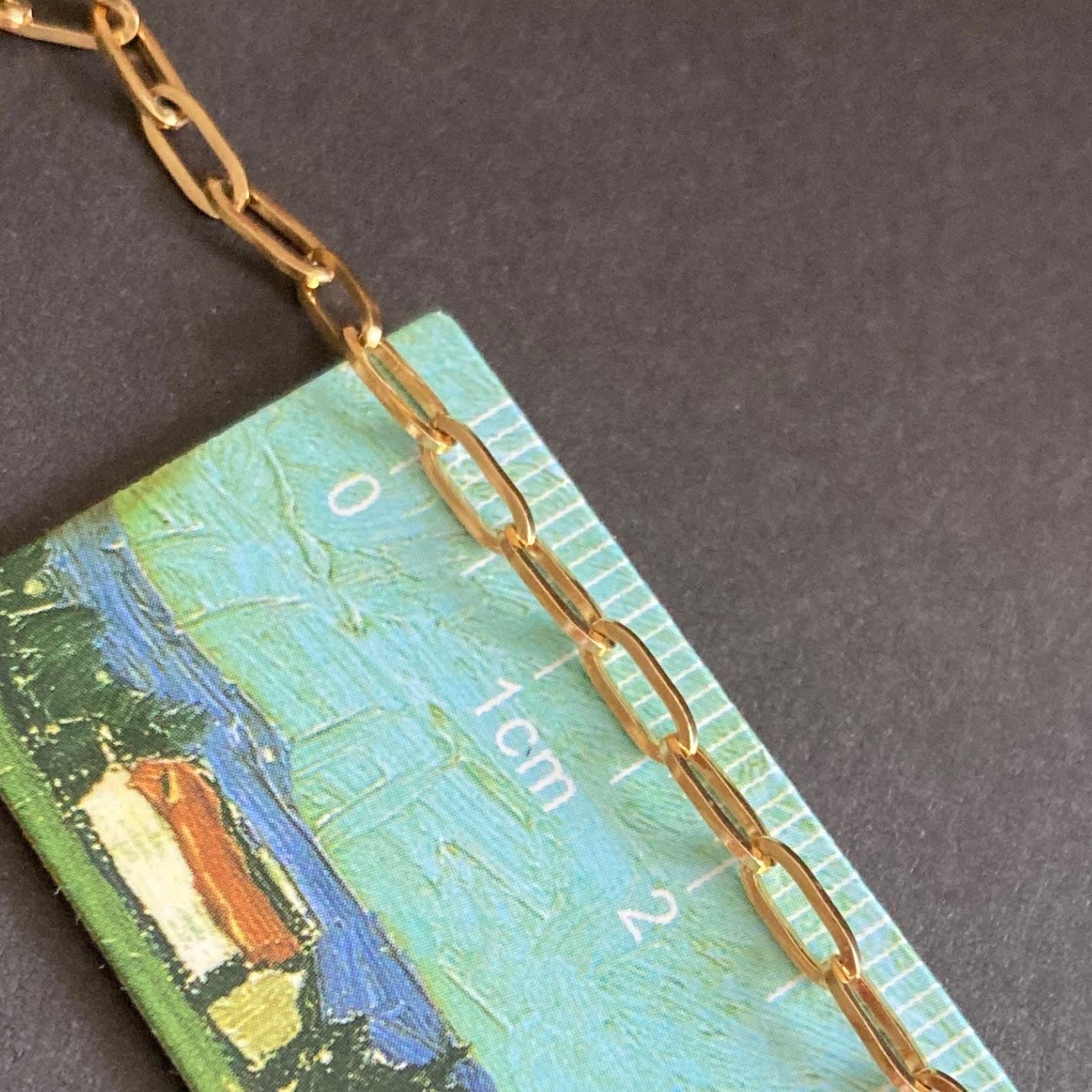 Clareta 0.5 cm paper clip necklace
